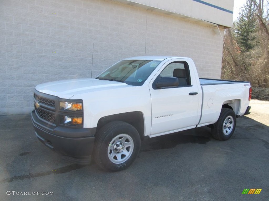 2014 Silverado 1500 WT Regular Cab 4x4 - Summit White / Jet Black/Dark Ash photo #1