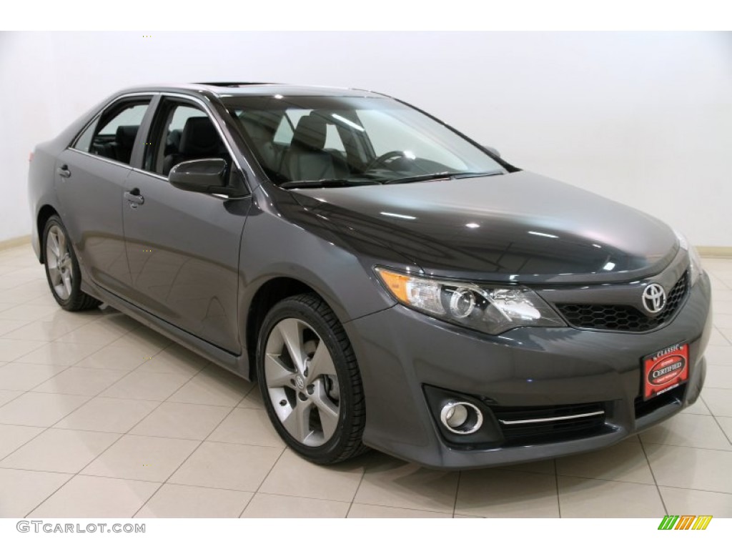 2012 Camry SE V6 - Magnetic Gray Metallic / Black/Ash photo #1