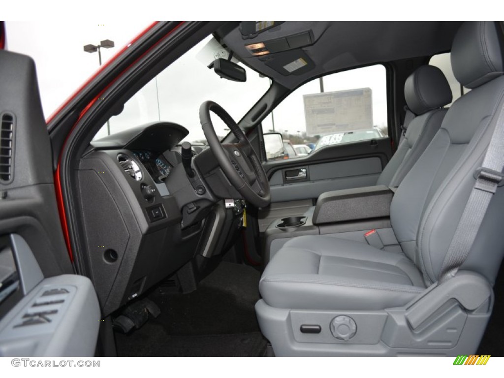 Steel Grey Interior 2014 Ford F150 XLT SuperCrew Photo #91588766