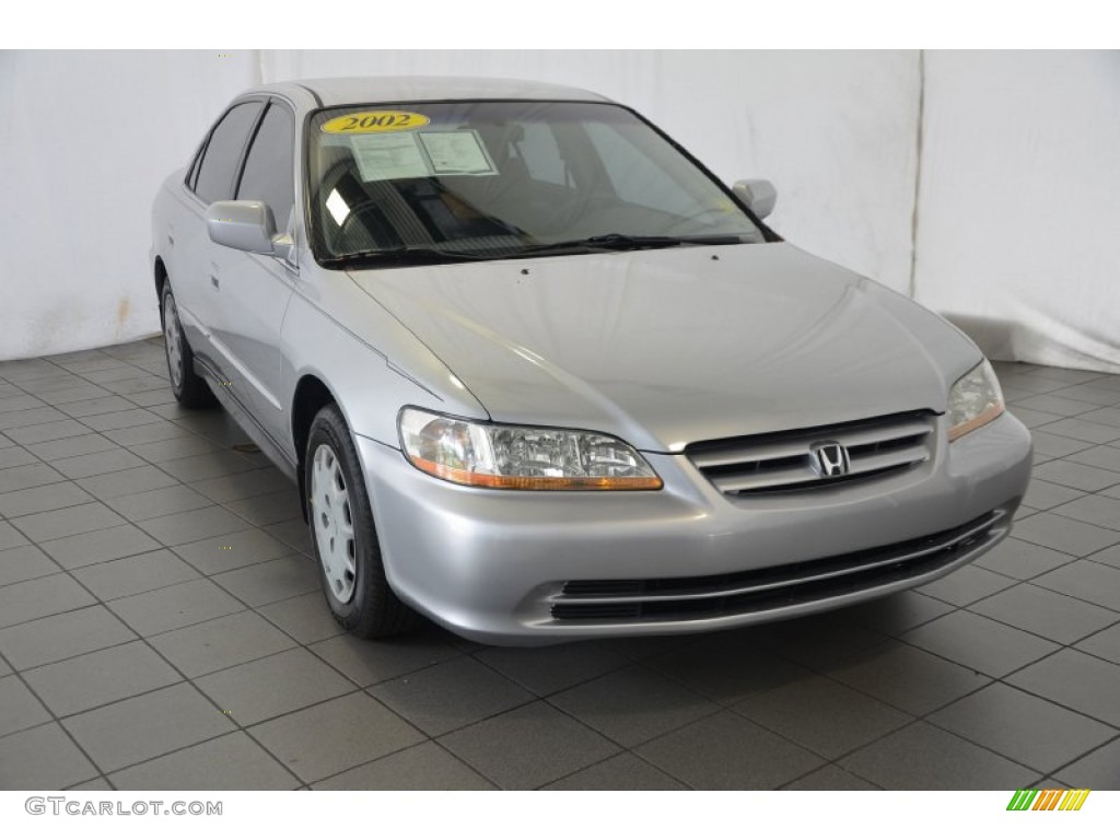 2002 Accord LX Sedan - Satin Silver Metallic / Quartz Gray photo #1