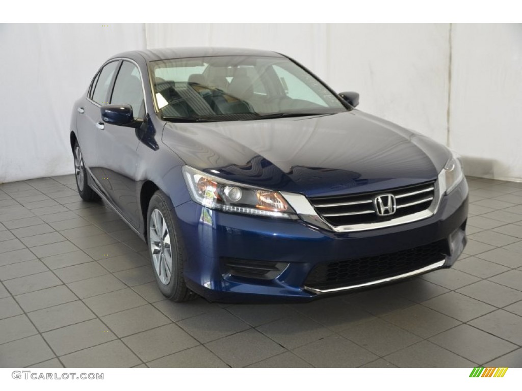 2014 Accord LX Sedan - Obsidian Blue Pearl / Gray photo #1