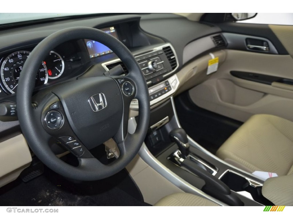 2014 Accord LX Sedan - Crystal Black Pearl / Ivory photo #11