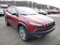 2014 Deep Cherry Red Crystal Pearl Jeep Cherokee Trailhawk 4x4  photo #7