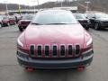 2014 Deep Cherry Red Crystal Pearl Jeep Cherokee Trailhawk 4x4  photo #8