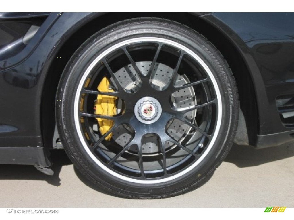 2012 911 Turbo S Cabriolet - Basalt Black Metallic / Black photo #16
