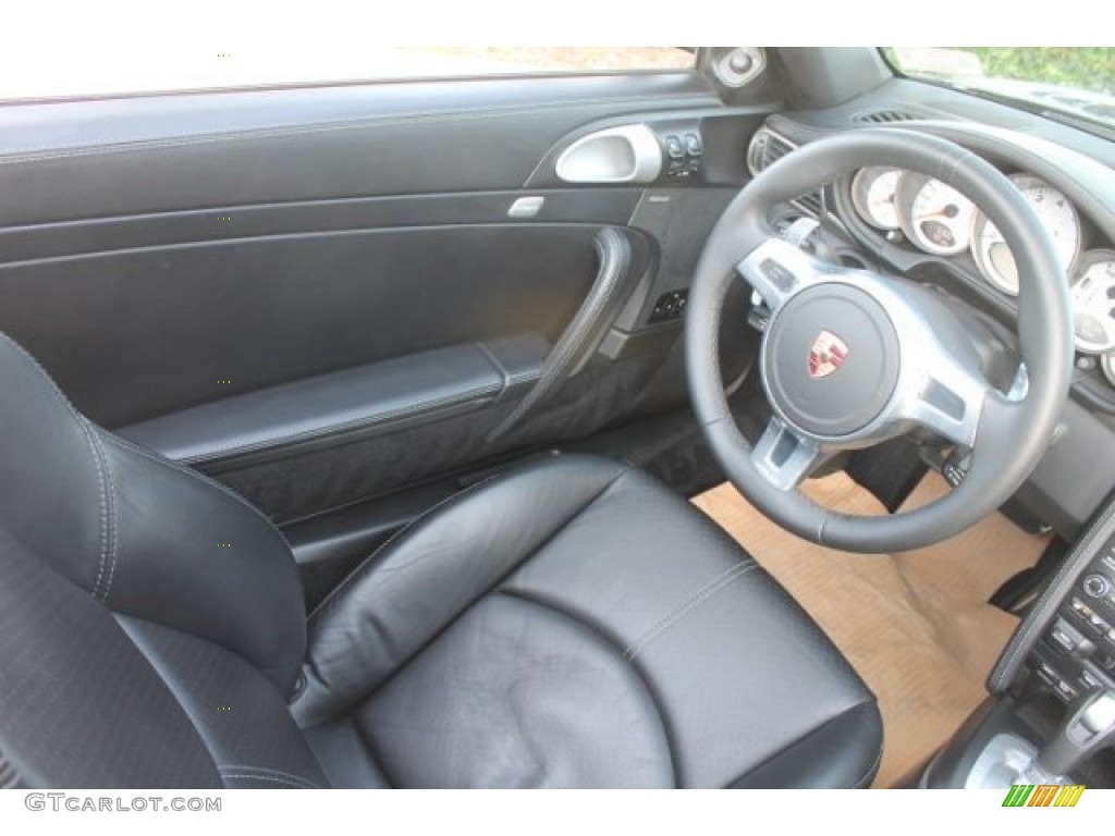 2012 911 Turbo S Cabriolet - Basalt Black Metallic / Black photo #37