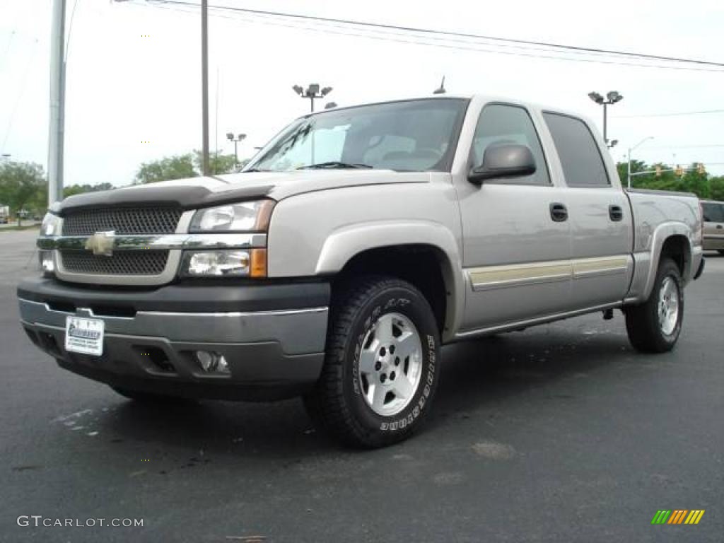 2005 Silverado 1500 Z71 Crew Cab 4x4 - Silver Birch Metallic / Dark Charcoal photo #1