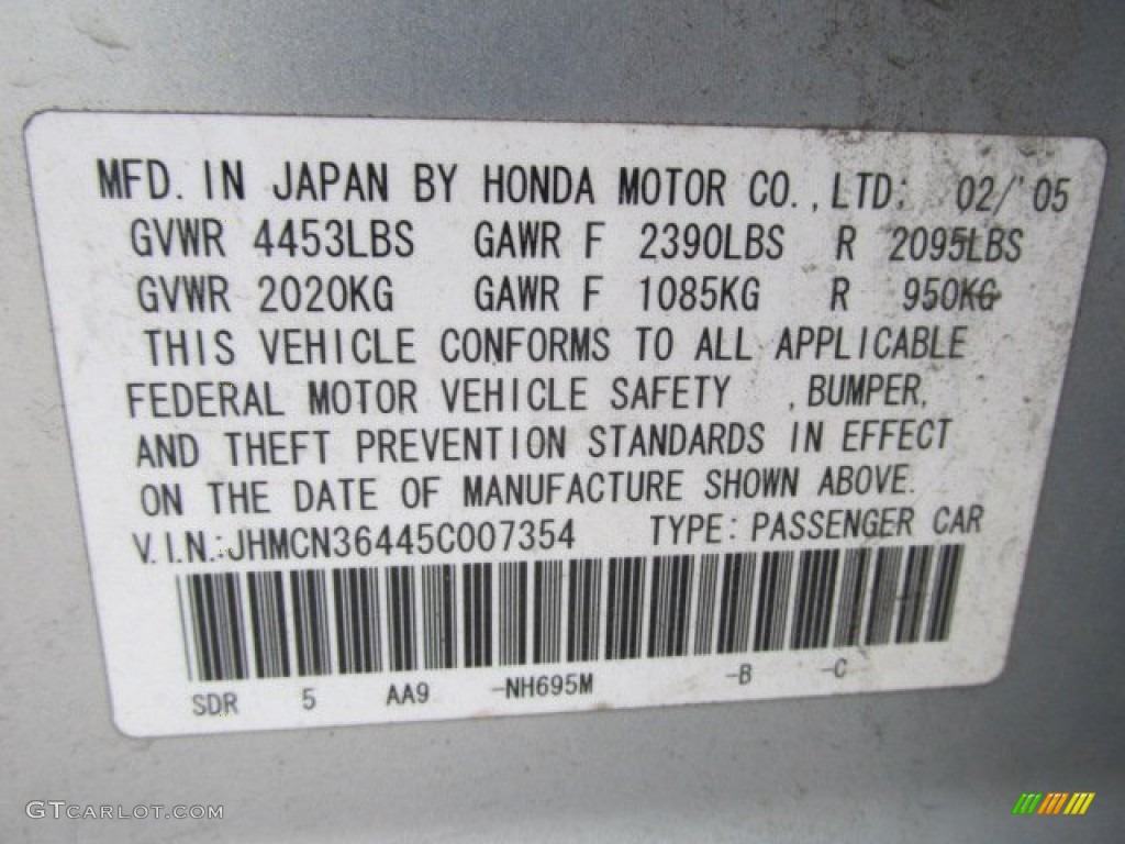 2005 Accord Hybrid Sedan - Silver Frost Metallic / Gray photo #19
