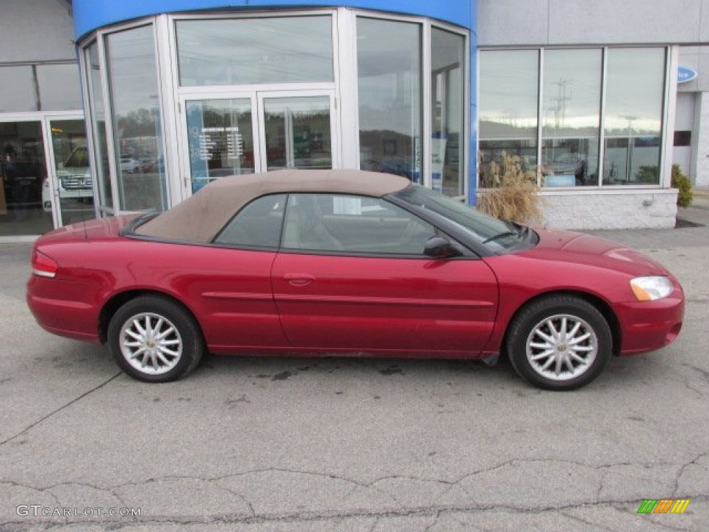 2003 Sebring LXi Convertible - Deep Lava Red Metallic / Taupe photo #4