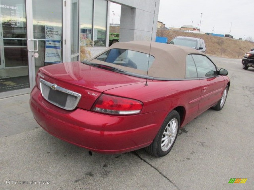 2003 Sebring LXi Convertible - Deep Lava Red Metallic / Taupe photo #8