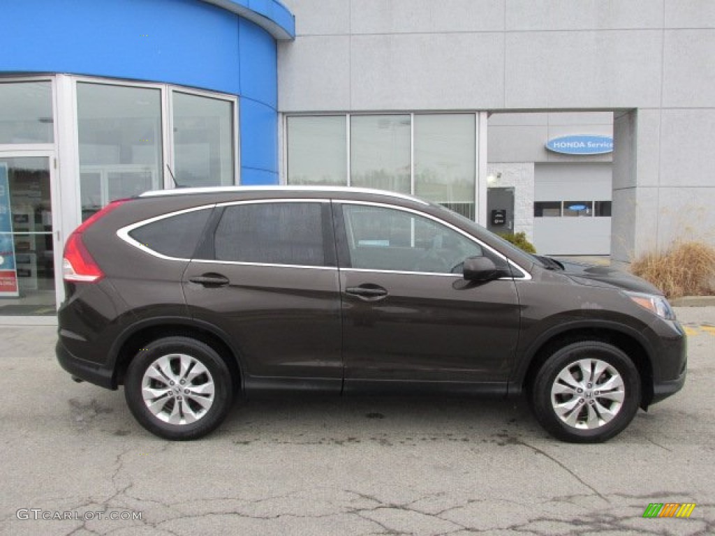 2013 CR-V EX-L AWD - Kona Coffee Metallic / Black photo #2