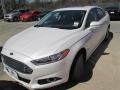 White Platinum 2014 Ford Fusion Hybrid Titanium