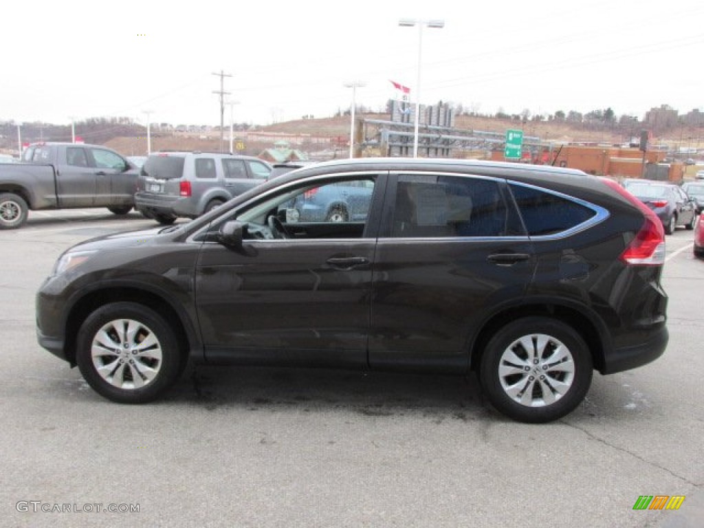 2013 CR-V EX-L AWD - Kona Coffee Metallic / Black photo #7