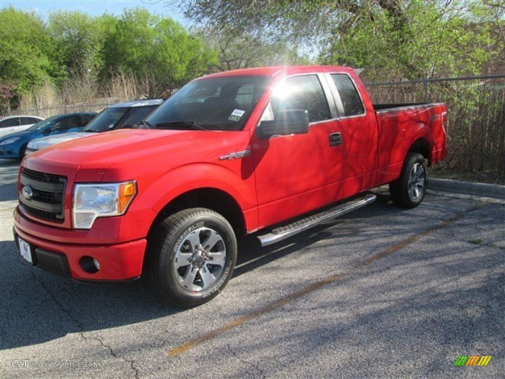 2014 F150 STX SuperCab - Race Red / Steel Grey photo #1