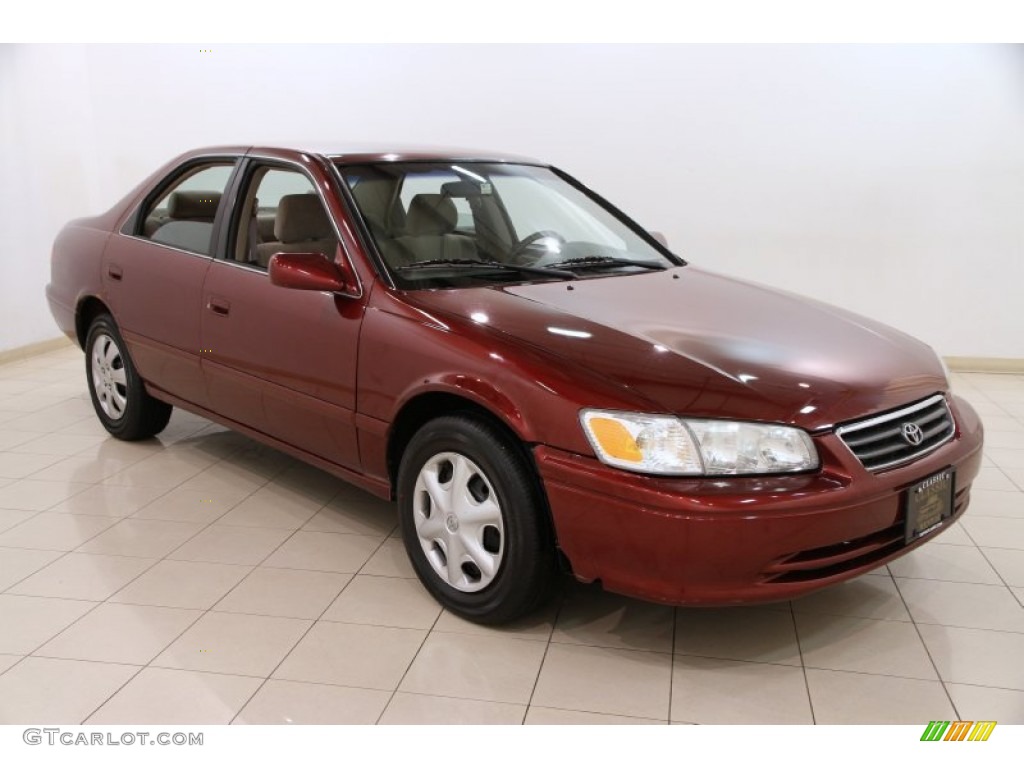 2001 Camry CE - Vintage Red Pearl / Oak photo #1