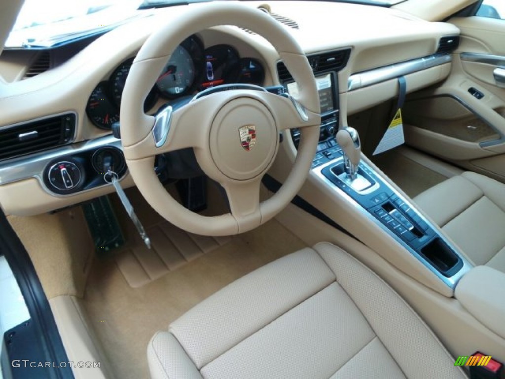 Luxor Beige Interior 2014 Porsche 911 Carrera 4S Cabriolet Photo #91611402