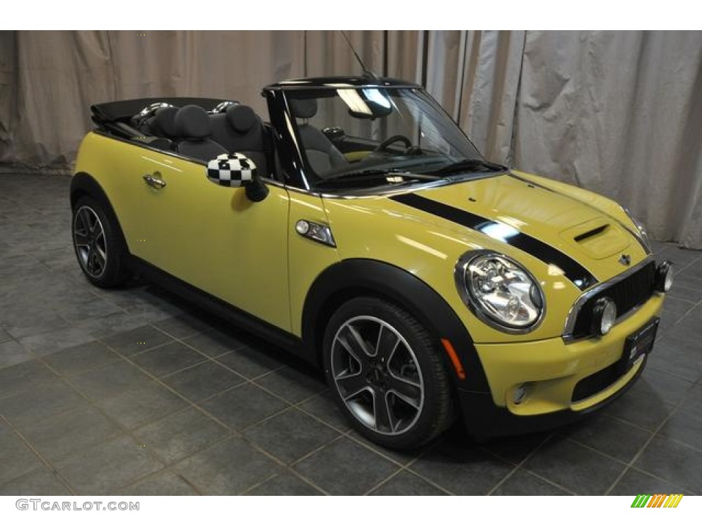 2009 Cooper S Convertible - Interchange Yellow / Black/Yellow photo #4