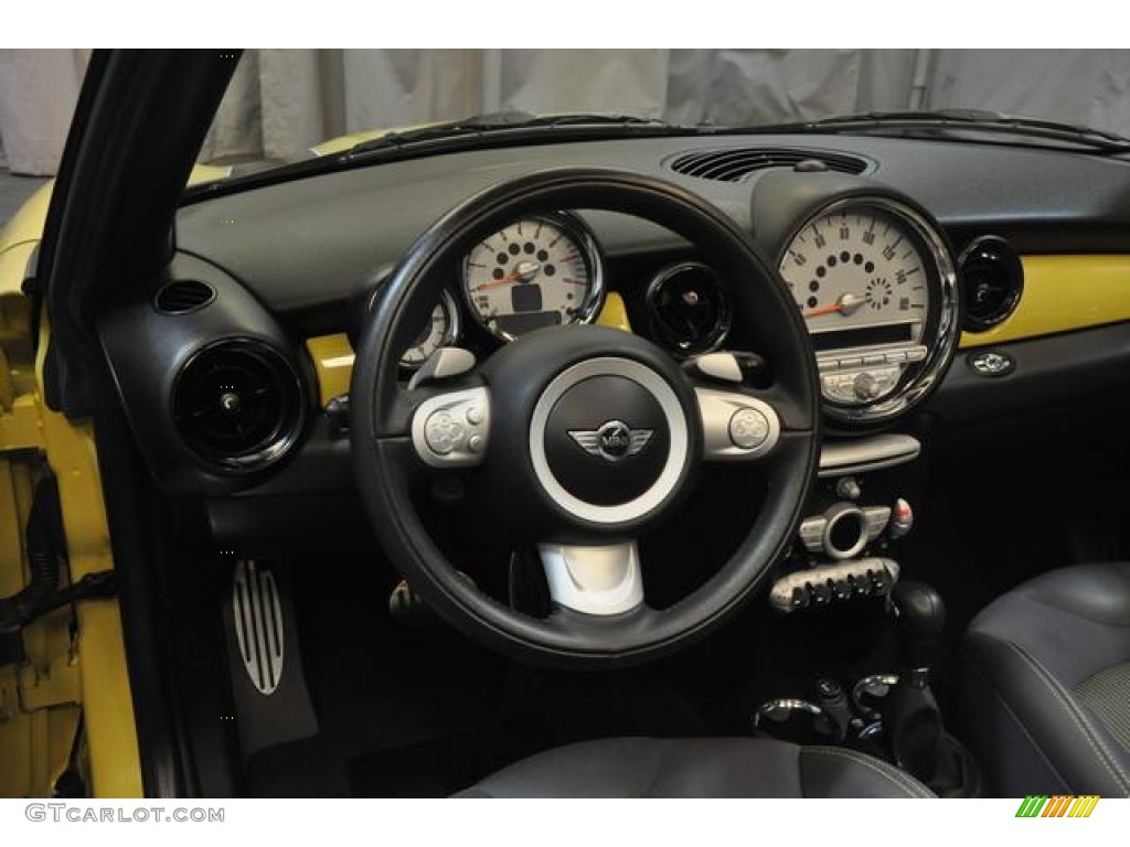 2009 Cooper S Convertible - Interchange Yellow / Black/Yellow photo #27