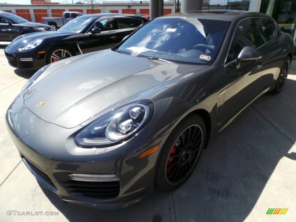 Agate Grey Metallic 2014 Porsche Panamera Turbo Executive Exterior Photo #91614507