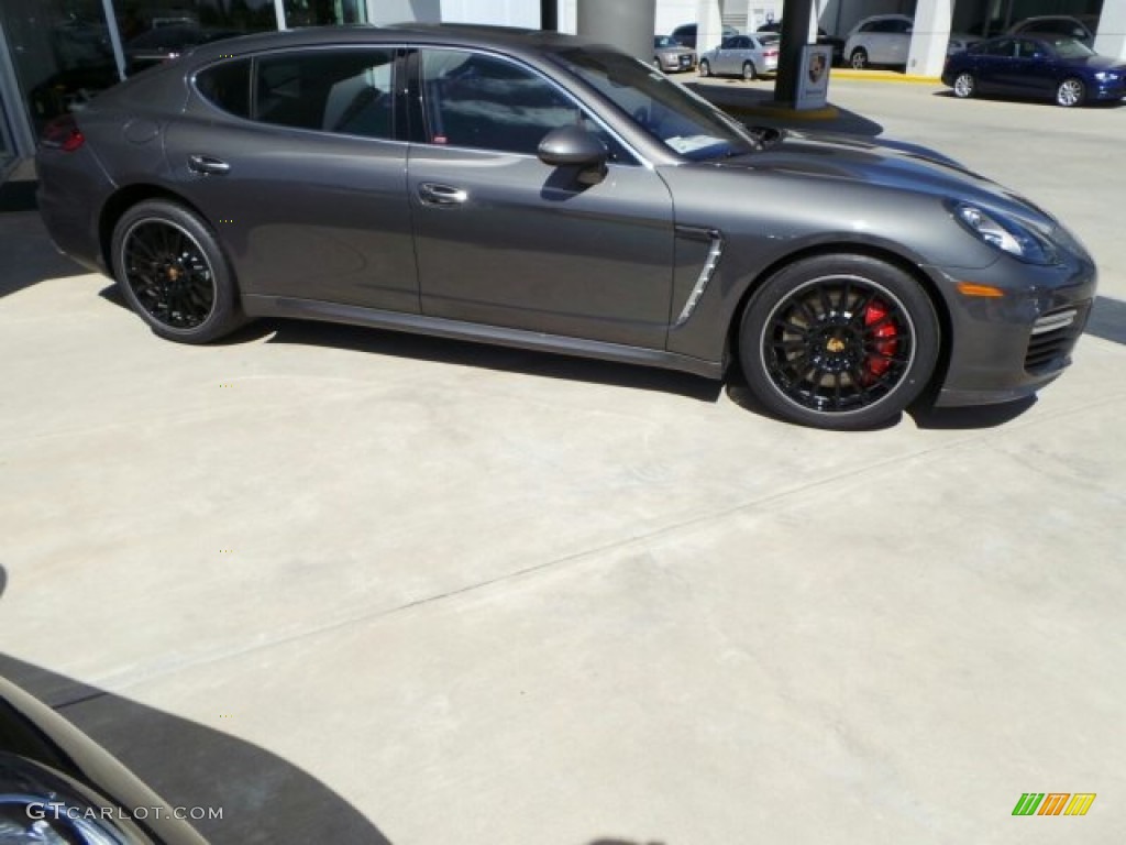 Agate Grey Metallic 2014 Porsche Panamera Turbo Executive Exterior Photo #91614630