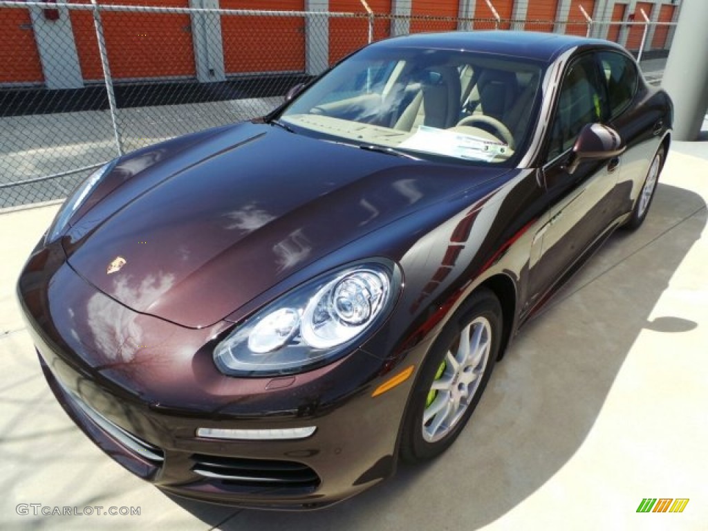 Mahogany Metallic 2014 Porsche Panamera S E-Hybrid Exterior Photo #91615446