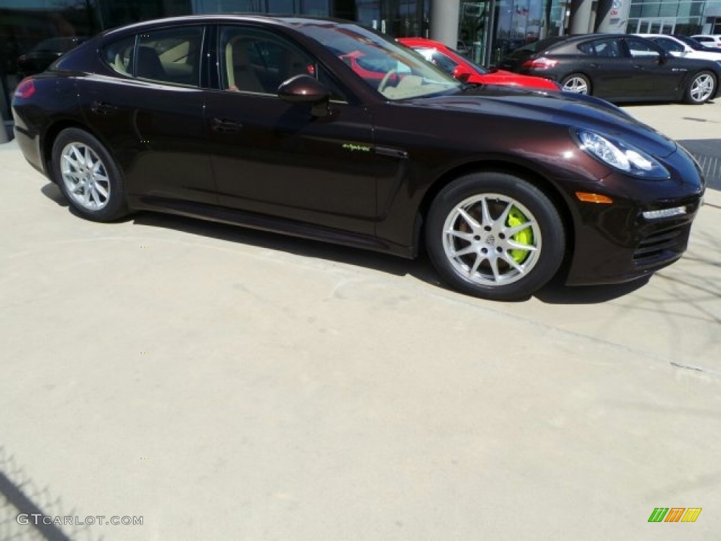 Mahogany Metallic 2014 Porsche Panamera S E-Hybrid Exterior Photo #91615539