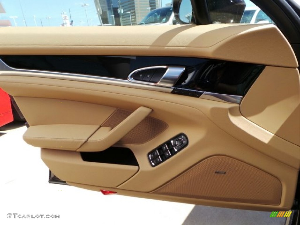2014 Porsche Panamera S E-Hybrid Luxor Beige Door Panel Photo #91615581