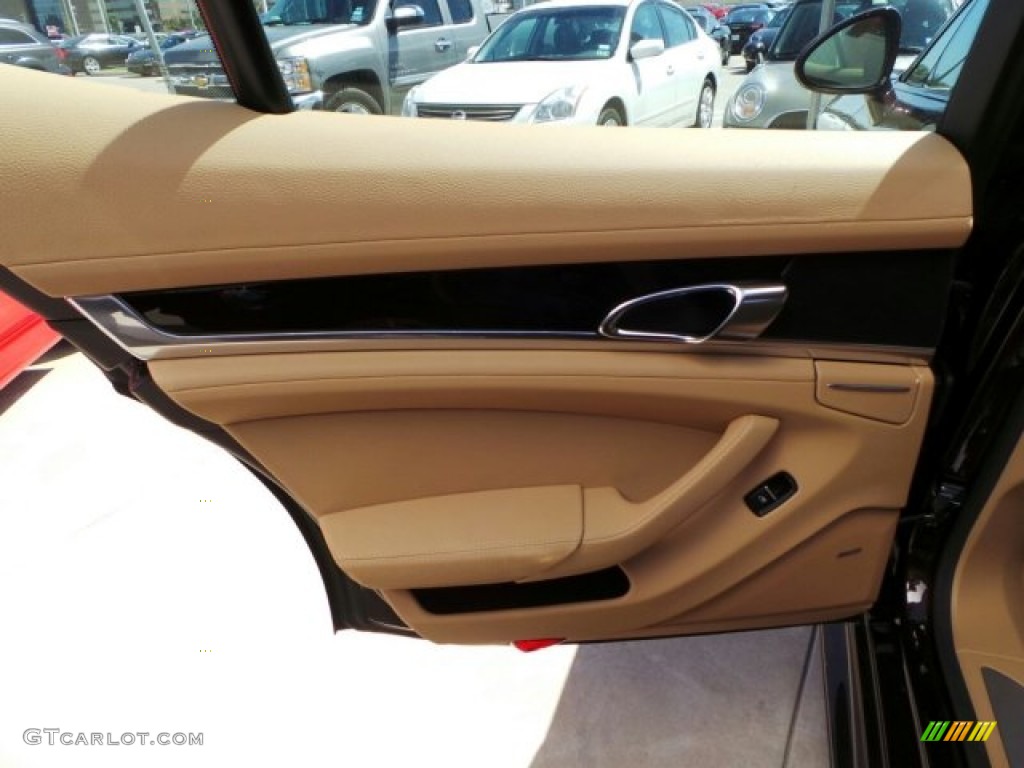 2014 Porsche Panamera S E-Hybrid Luxor Beige Door Panel Photo #91615941