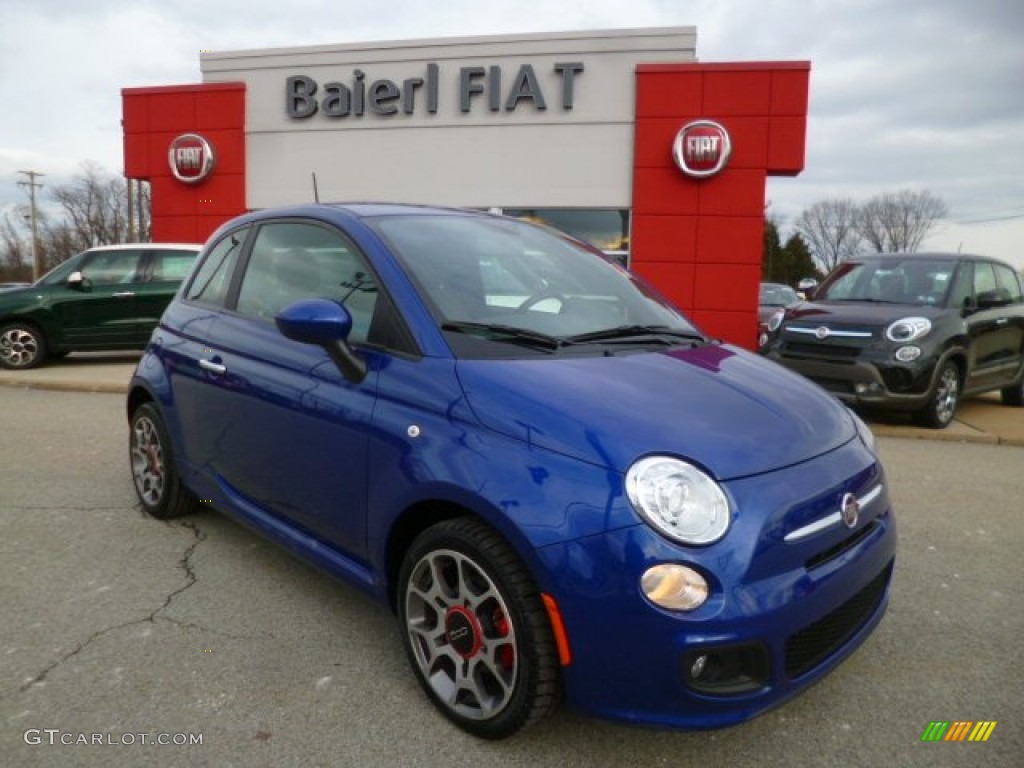 2012 500 Sport - Azzurro (Blue) / Sport Tessuto Nero/Nero (Black/Black) photo #1