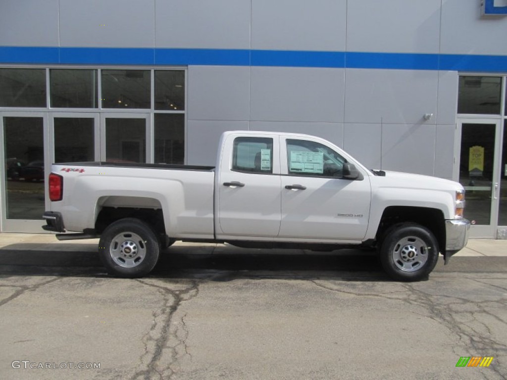 Summit White 2015 Chevrolet Silverado 2500HD WT Double Cab 4x4 Exterior Photo #91616712