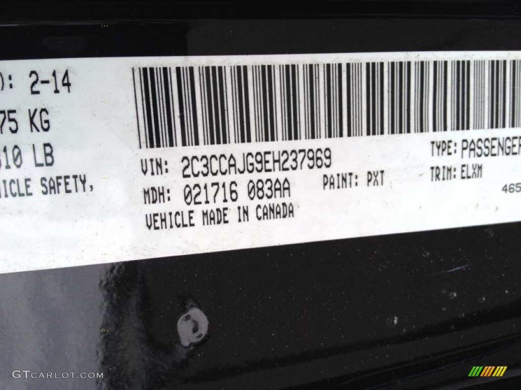 2014 300 Color Code PXT for Phantom Black Tri-Coat Pearl Photo #91616901