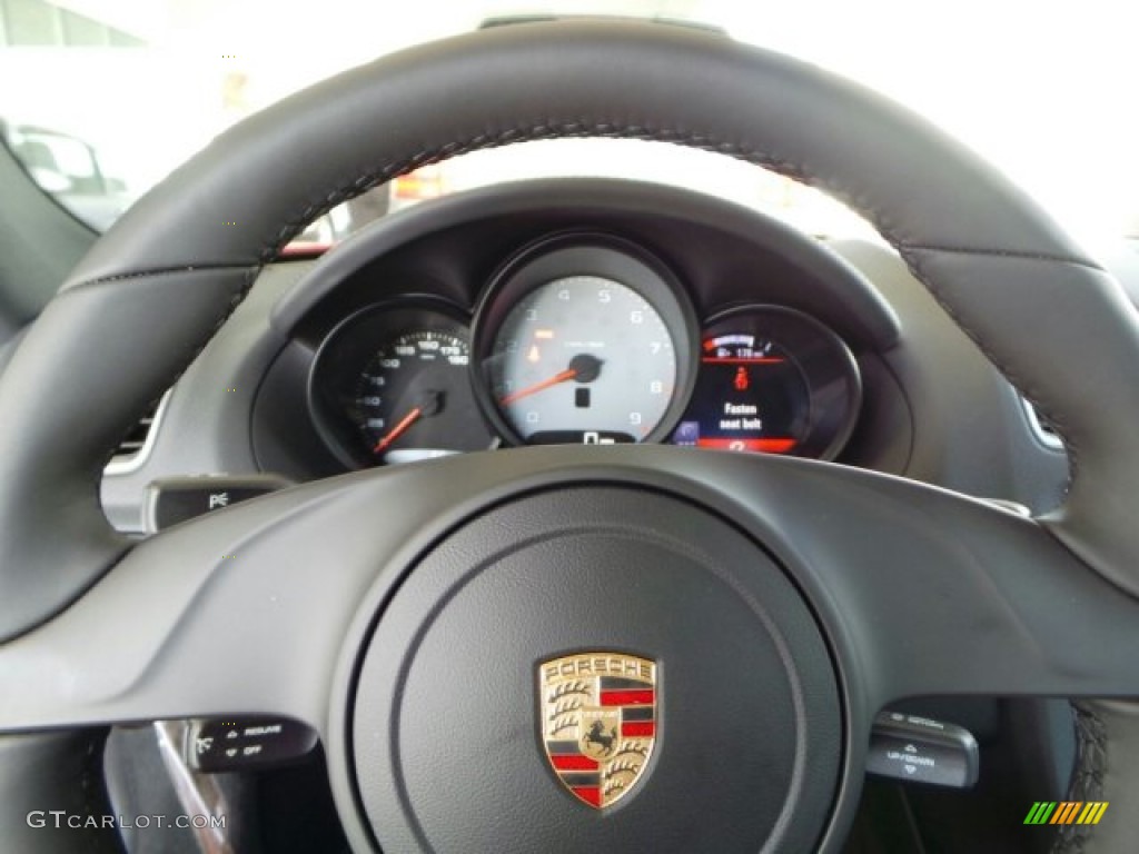 2014 Porsche Cayman S Black Steering Wheel Photo #91617999