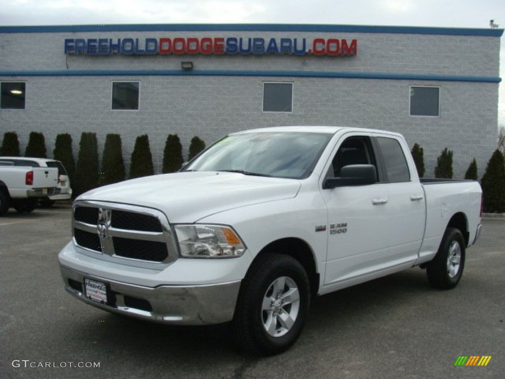 2013 1500 SLT Quad Cab 4x4 - Bright White / Black/Diesel Gray photo #1