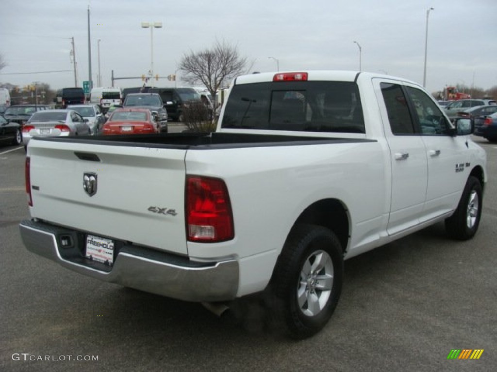 2013 1500 SLT Quad Cab 4x4 - Bright White / Black/Diesel Gray photo #4