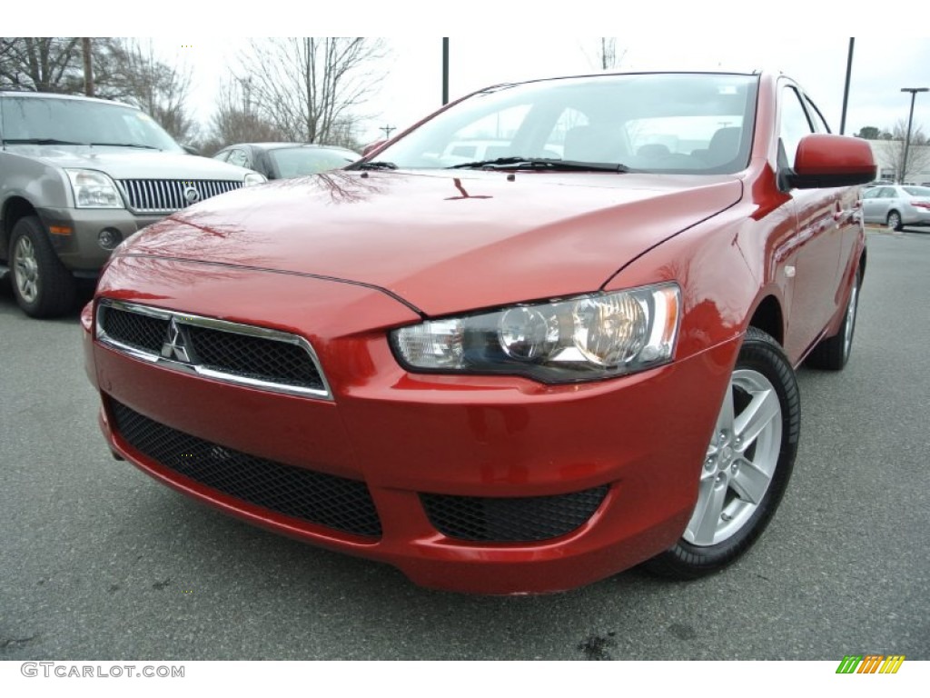 2009 Lancer ES - Rally Red Pearl / Black photo #1