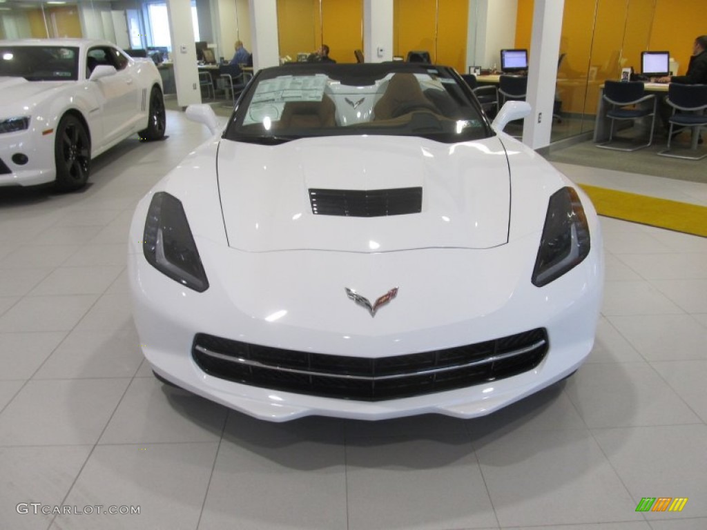 Arctic White 2014 Chevrolet Corvette Stingray Convertible Exterior Photo #91622250