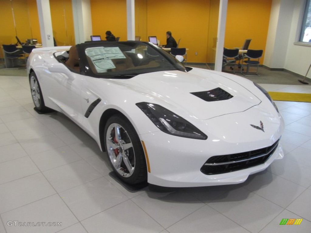 Arctic White 2014 Chevrolet Corvette Stingray Convertible Exterior Photo #91622268