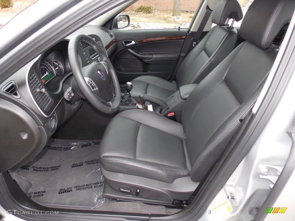 Black Interior 2011 Saab 9-3 2.0T Sport Sedan Photo #91622370