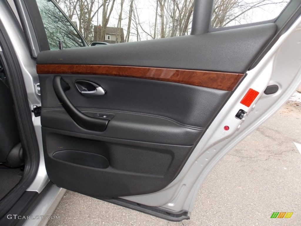 2011 Saab 9-3 2.0T Sport Sedan Black Door Panel Photo #91622559
