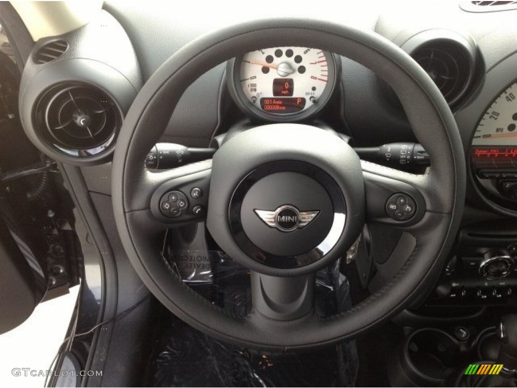 2014 Mini Cooper Paceman Carbon Black Steering Wheel Photo #91624704