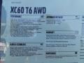  2015 XC60 T6 AWD Window Sticker