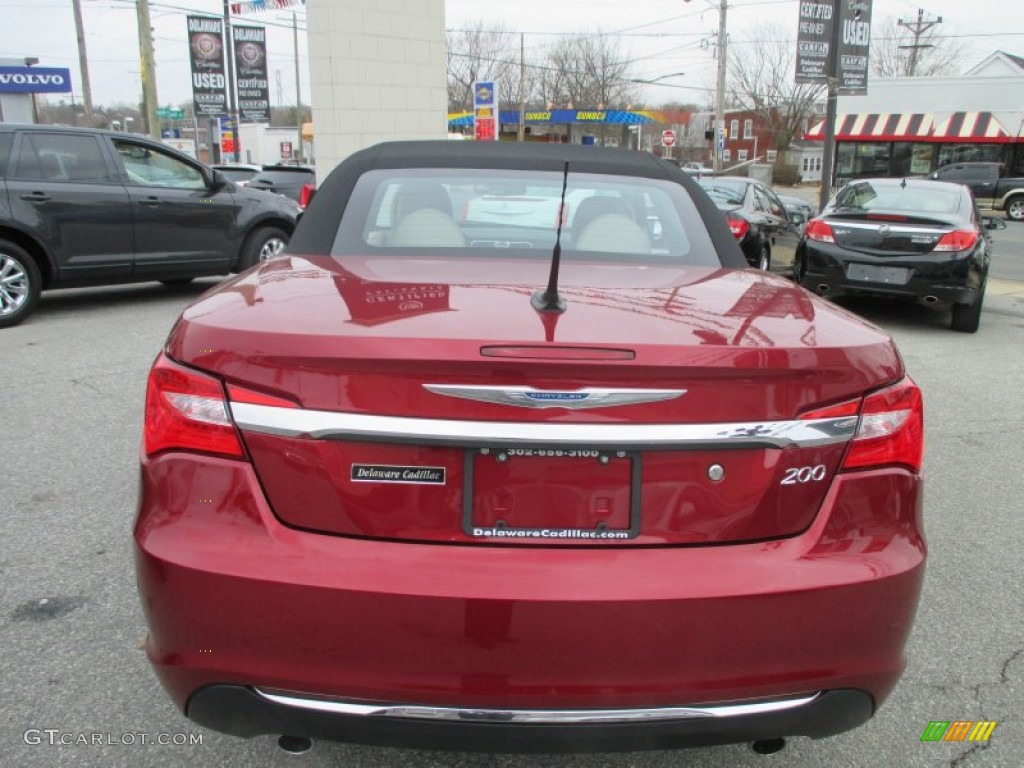 2011 200 Limited Convertible - Deep Cherry Red Crystal Pearl / Black/Light Frost Beige photo #40
