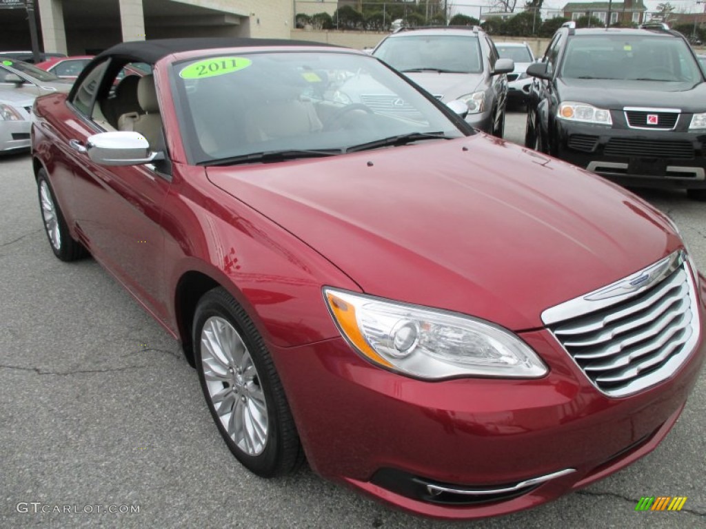 2011 200 Limited Convertible - Deep Cherry Red Crystal Pearl / Black/Light Frost Beige photo #43