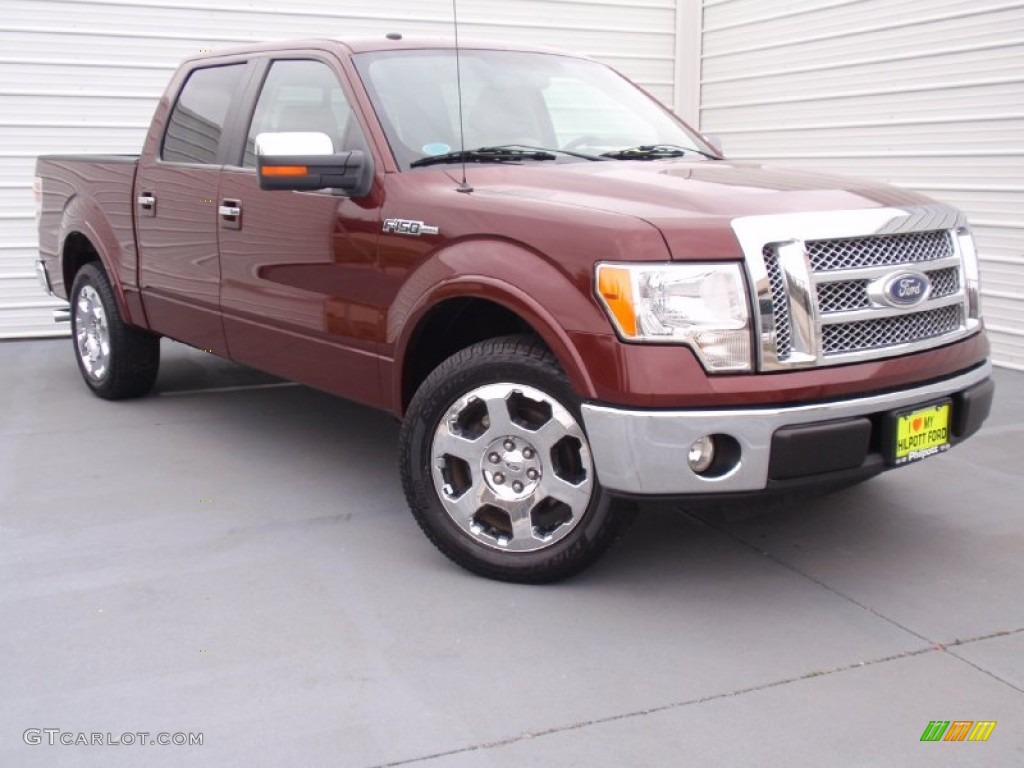 2010 F150 Lariat SuperCrew - Royal Red Metallic / Tan photo #2