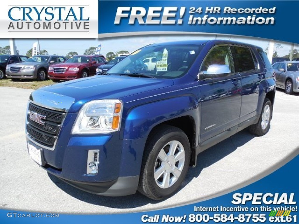 2010 Terrain SLE - Atlantic Blue Metallic / Jet Black photo #1