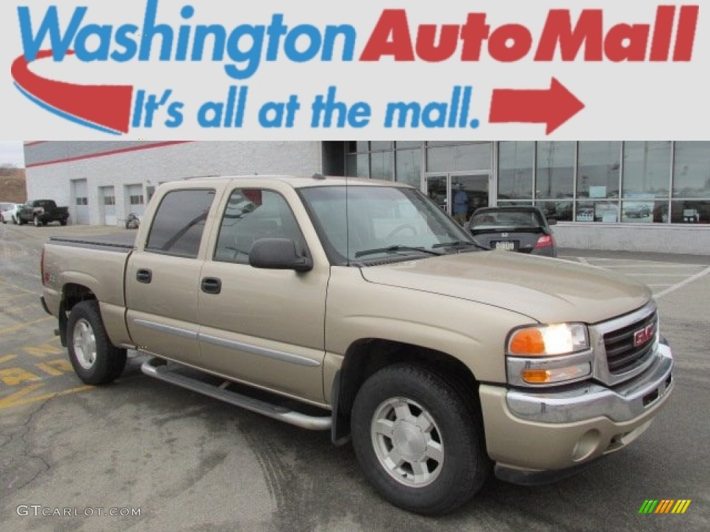 2005 Sierra 1500 Z71 Crew Cab 4x4 - Sand Beige Metallic / Dark Pewter photo #1