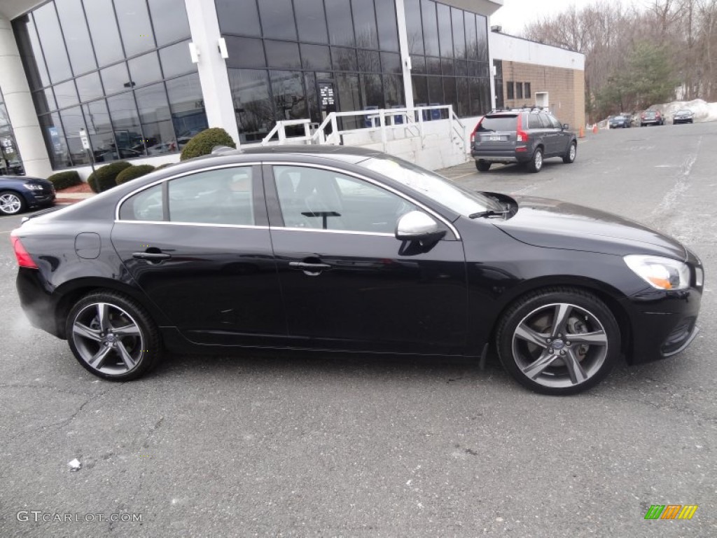 2012 S60 T6 AWD - Black Sapphire Metallic / R-Design Off Black photo #2
