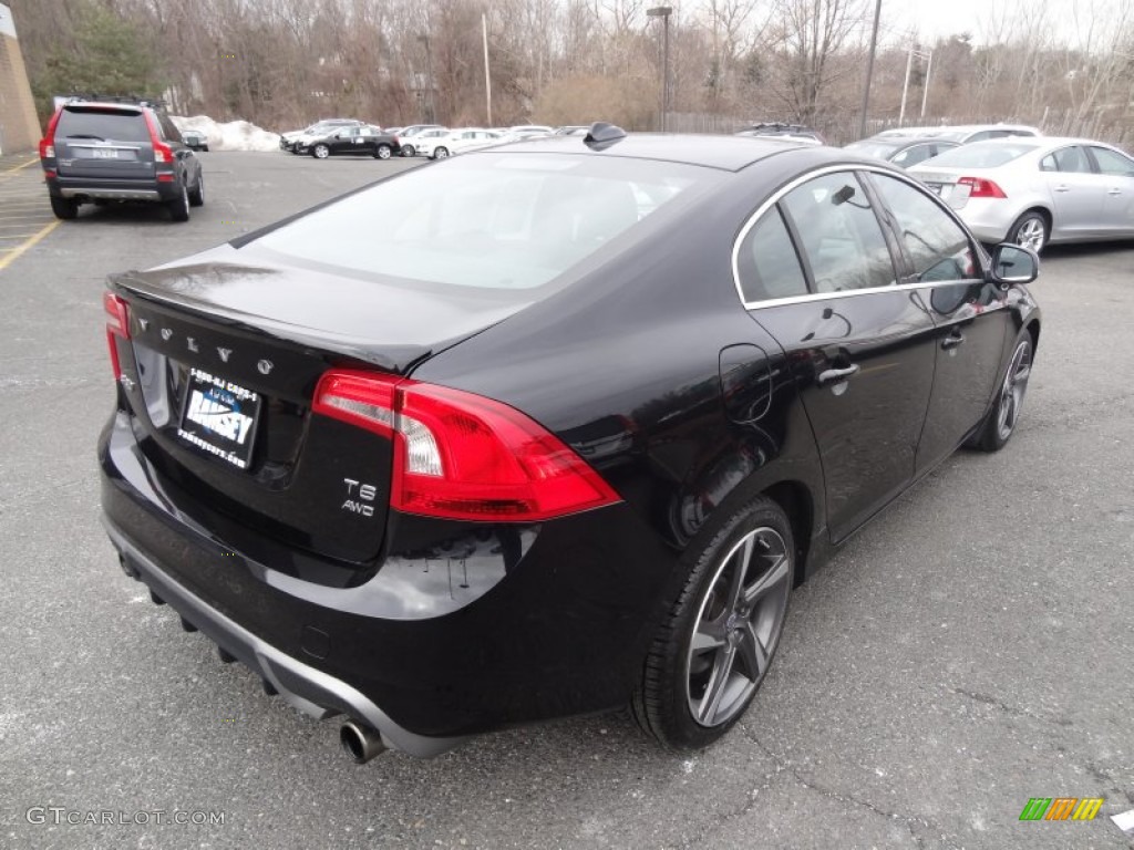 2012 S60 T6 AWD - Black Sapphire Metallic / R-Design Off Black photo #3