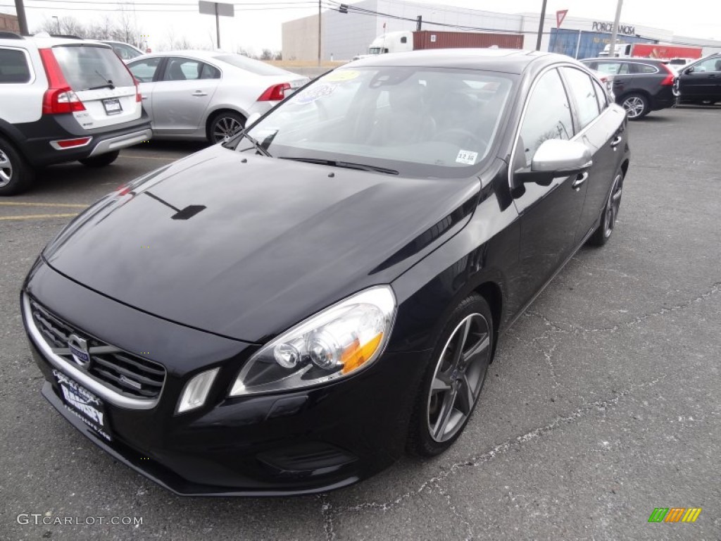 2012 S60 T6 AWD - Black Sapphire Metallic / R-Design Off Black photo #8