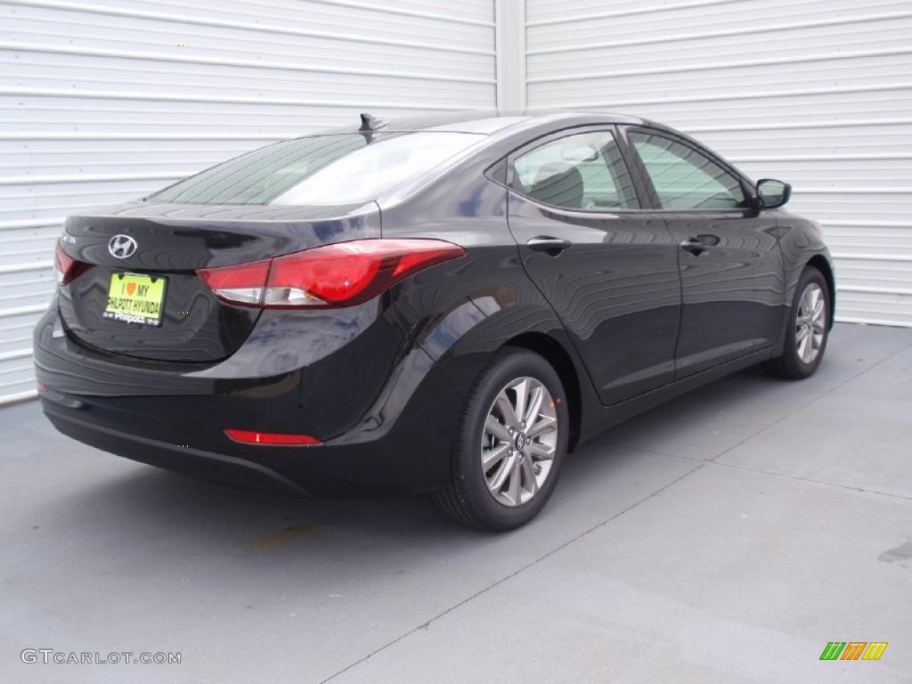 2014 Elantra SE Sedan - Black / Gray photo #4
